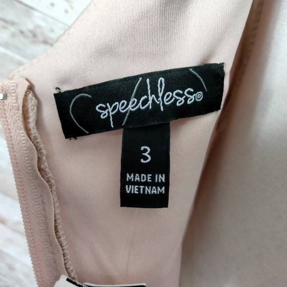 Speechless Strappy Lace Dress Sz 3 Blush 829 - Picture 5 of 7